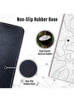 LCYLJGY Gaming Mouse Pad with Stitched Edges, Minimalist Topographic Map Desk Mat,  Mousepad with Anti-Slip Base, Cool Desk Pad  - Image 5