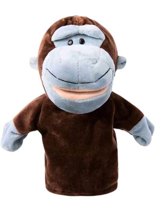 Soft Plush Zoo Animal Hand Puppet with Movable Mouth and Arms for Storytelling, Role Playing, and Preschool Teaching, Educational and Fun Puppet for Friends, Birthday Gift (Monkey)  - Image 1
