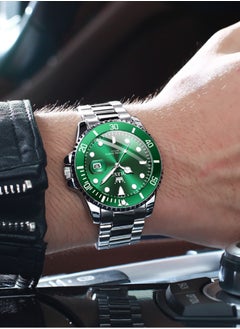 OLEVS OLEVS Men's Watch Luxury Top Brand One-Way Rotating Outer Ring Design Quartz Watch for Men Auto Date Waterproof Wrist Watches  - Image 4