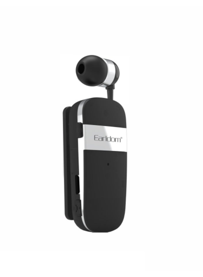 Earldom Multi-Function Clip-On In-Ear Wireless Headset, Black White - BH105 - Image 1