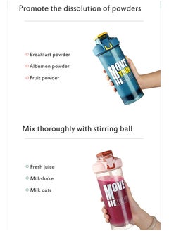 800ml Ecofriendly Portable Sport Plastic Water Bottle, Gym Marker Bottle, Reusable, Wide Mouth Protein Shaker Bottle with Straw (Pink) - pzsku/Z2FC563F201EC51B7055EZ/45/_/1728039755/4c069c7b-41e5-407d-b4c6-820e65f5bc82