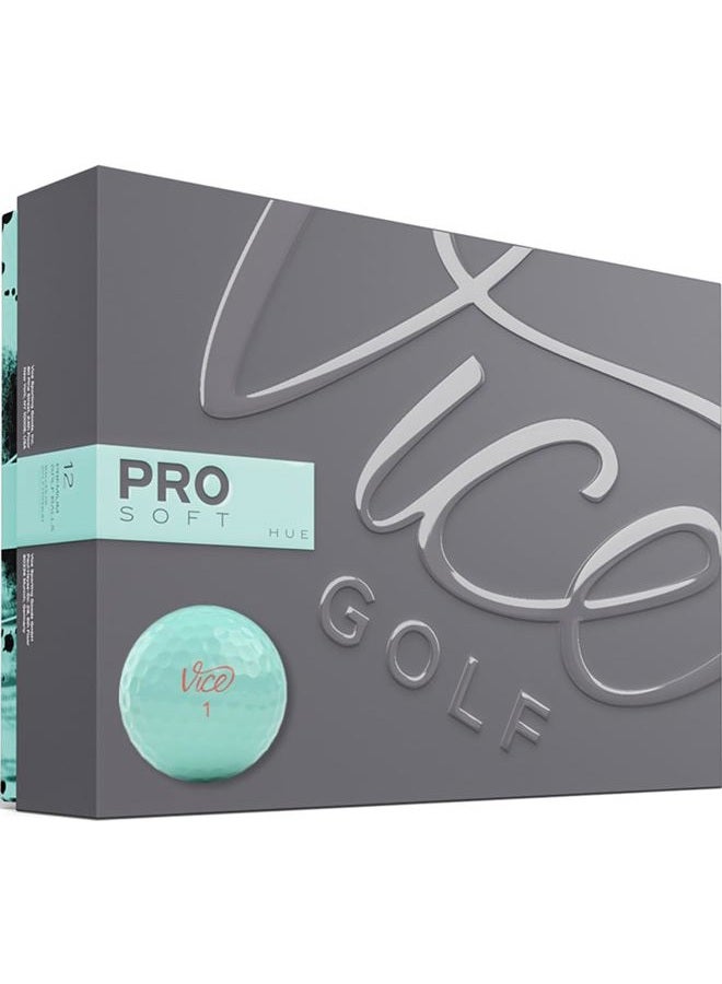 Vice Golf PRO Soft HUE Blue Light | 12 Golf Balls - Image 1