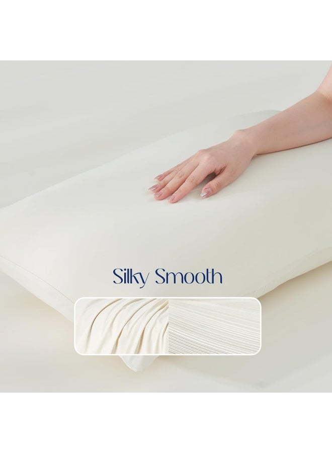 Dream Valley® Outlast® Queen Size Cooling Fitted Sheet with 2 Pillowcases NASA-Grade Technology, Q-Max > 0.4 Aerocool™ Cooling for Night Sweats, Hot Sleepers, White - Image 5