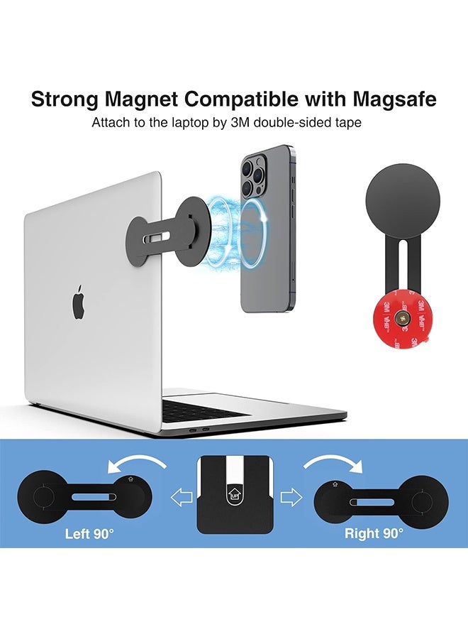 Monitor Phone Mount Magnetic Phone Holder for Laptop for MagSafe for iPhone 17/16/15/14/13/12 & All Phones Phone Side Mount for Computer Monitor Display ,Desktop Cell Phone Bracket - Image 3