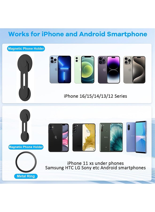 Monitor Phone Mount Magnetic Phone Holder for Laptop for MagSafe for iPhone 17/16/15/14/13/12 & All Phones Phone Side Mount for Computer Monitor Display ,Desktop Cell Phone Bracket - Image 2