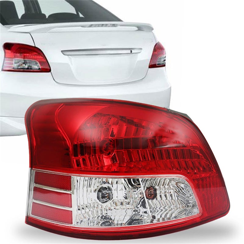 WFLNHB Left Side Tail Light Assembly Replacement for Toyota Yaris Sedan 20072012 Driver Side Rear Brake Lamp 8156152550 TO2818133