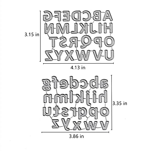 AHTOLS Lowercase 26 Alphabet Cutting Dies, Capital 26 Letters Die Cuts Metal Embossing Stencils Template Mould for Card Scrapbooking and DIY Craft Album Paper Card Decor - Image 2