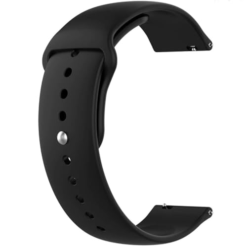 EDNITA 20mm Smart Watch Band Strap with Metal Button Comaptible with Amazfit GTS 2 Mini/Amazfit Bip/Amazfit GTS/Galaxy Watch 4/Watch 5 & Watches with 20mm Lugs - Black,Blue,White - Pack of 3 - Image 2