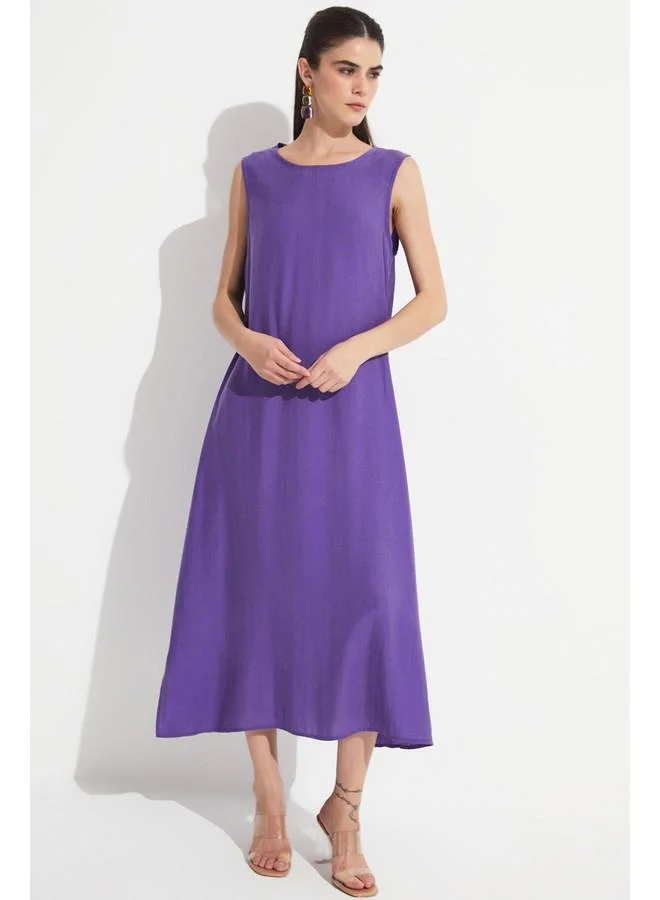 JUNE June Exclusive Modal Blend Kimono Dress Set Purple