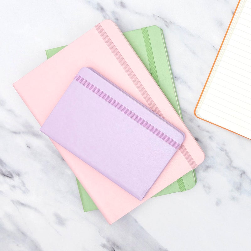 PAPERAGE Lined Pocket Journal Notebook, 1 Pack, (Lavender), 160 Pages, Small, 3.6 inches x 5.6 inches - 100 GSM Thick Paper, Hardcover - Image 5