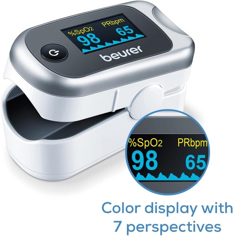 Beurer PO40 Pulse Oximeter Measures heart rate arterial oxygen saturation and perfusion index for those with medical conditions Suitable for highaltitude sports Medical device - Image 4