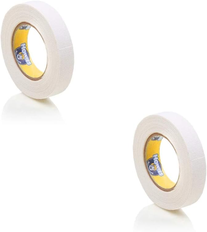 Hockey Tape 0.5" Knob Tape - White 2 Pack - Strong Grip, Long-Lasting Adhesive Stick Tape for Hockey, Lacrosse, Baseball - Professional Quality