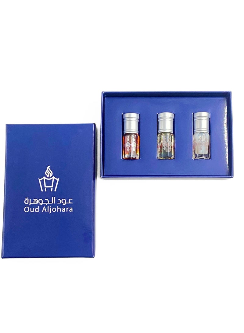 عود الجوهرة  باقة التميز تحتوي على ١٠٠ جرام عود موروكي، ٣ مل مسك أبيض، ٣ مل دهن الورد الفاخر  و ٣ مل مخلط ملكي - Image 3