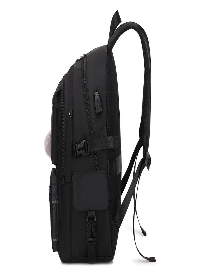 Joymoze Women Fashion Travel Backpack Set Roomy Laptop Rucksack Set Casual Daypack for Girl, Black, Large, Travel Backpacks - Image 3