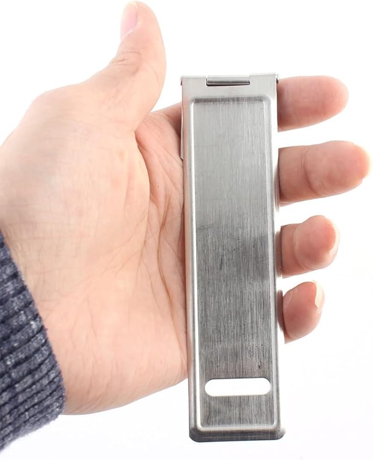 Silver Tone Safety Padlock Door Latch Hasp Staple 14 2cm Length 5 Sets - Image 4