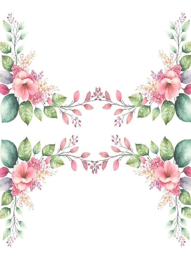 Stonehouse Collection | Pink Floral Table Tent | Name Card With Flowers | Wedding Place Setting | 25 Count (Peony Garland) - Image 2