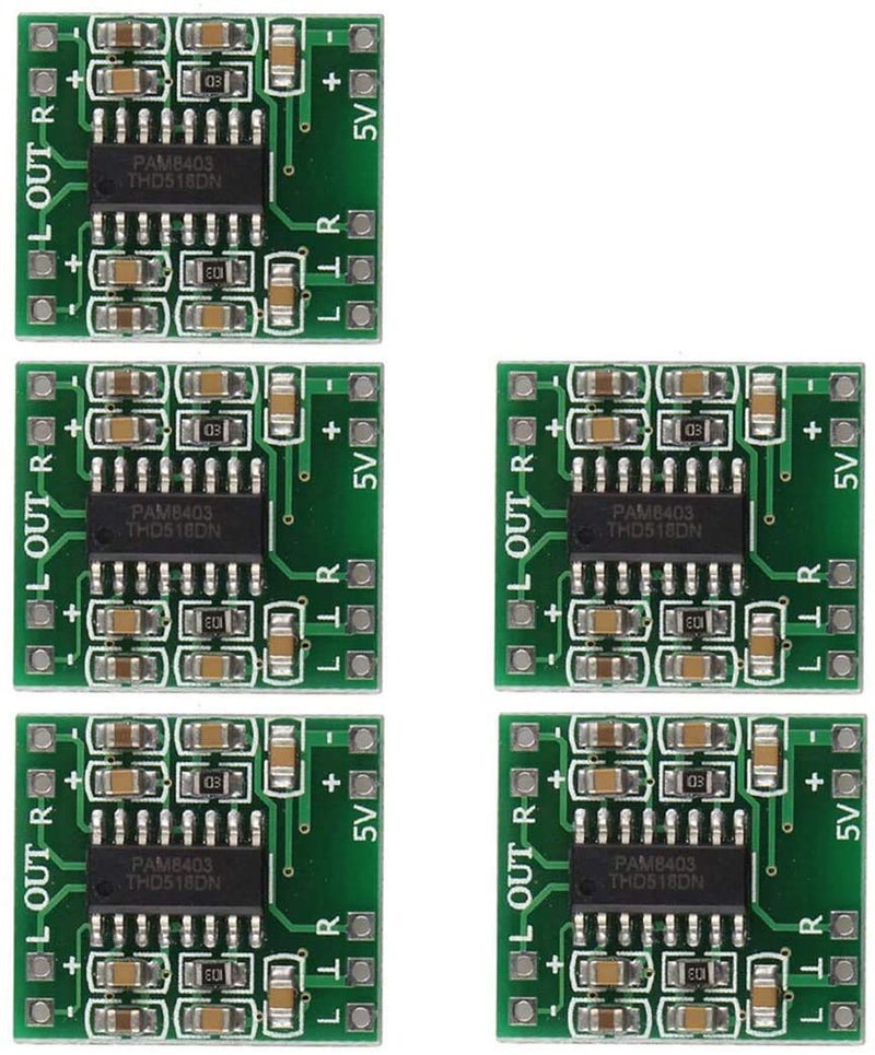 5pcs PAM8403 2X 3W Mini Digital Power Amplifier Board AMP Class D 2.5-5V Input - Image 1