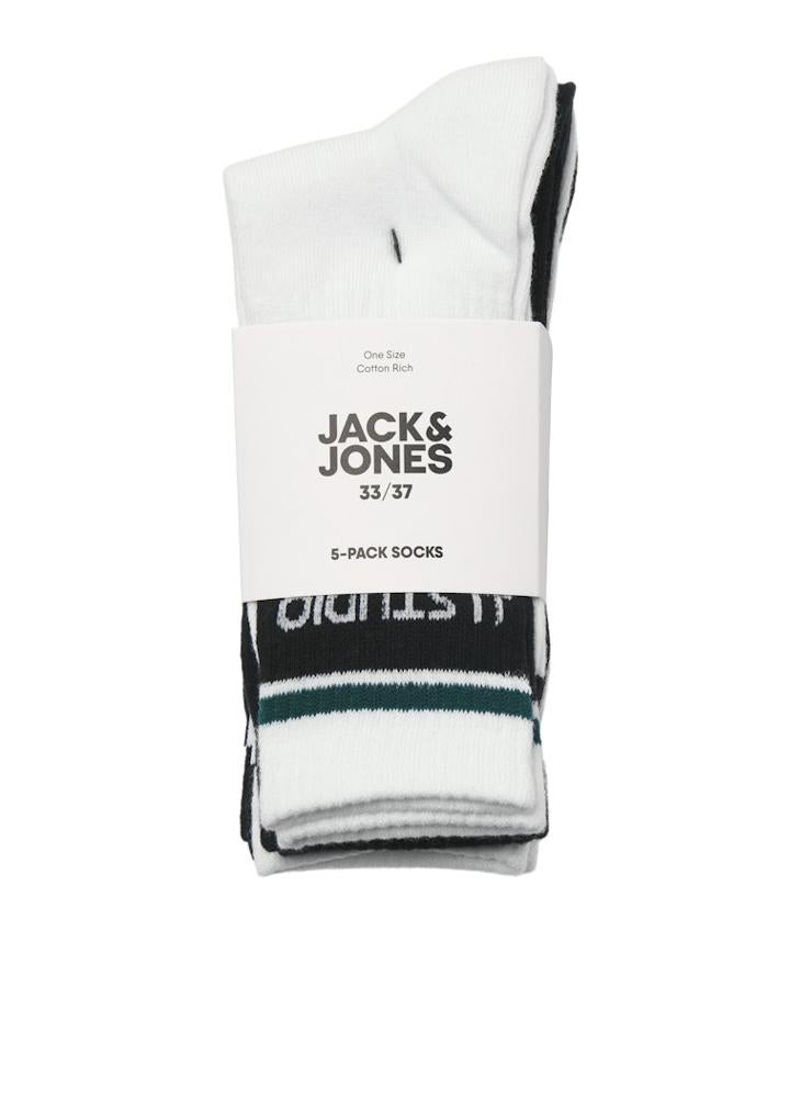 Kids 5 Pack Logo Tennis Socks