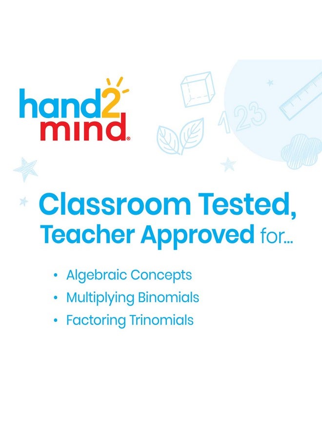 hand2mind - Plastic Algebra Tiles Class Set Algebra Manipulatives Algebra Tiles X And Y Linear Algebra Algebra Tools Tiles Learning Algebraic Tiles Algebra Classroom (Set Of 30) - Image 1