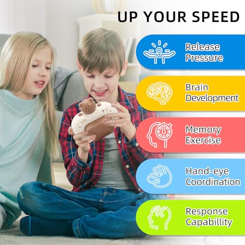 Blackma Fast Push Light Up Fidget Toys for Kids Handheld Puzzle Game Sensory Toys Christmas Toys Gifts for 312 Year Old Boys Girls Bear - Image 5