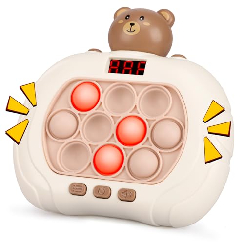 Blackma Fast Push Light Up Fidget Toys for Kids Handheld Puzzle Game Sensory Toys Christmas Toys Gifts for 312 Year Old Boys Girls Bear - Image 1