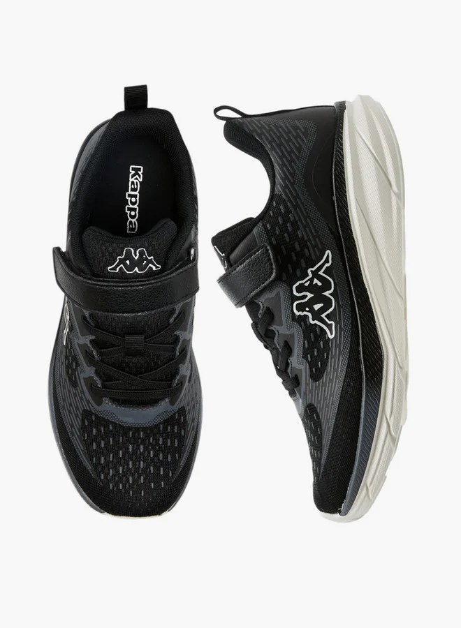 كابا Boys' Logo Print Sports Shoes with Hook and Loop Closure