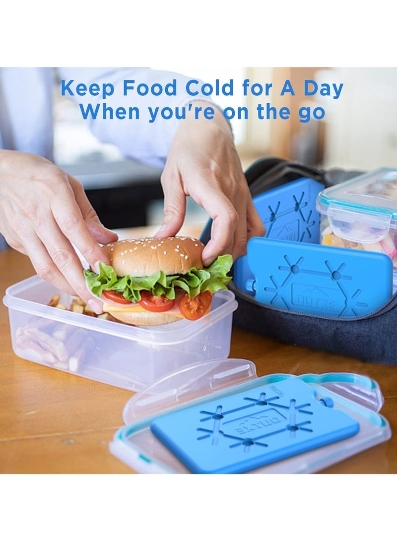 TYCOM - Ice Packs for Lunch Box Reusable Ultra Thin Freezer Ice Bag Long Lasting for Coolers Cooler Bag for Work School Picnic or Camping Keep Food Fresh 200ML 6 Pack. - Image 1