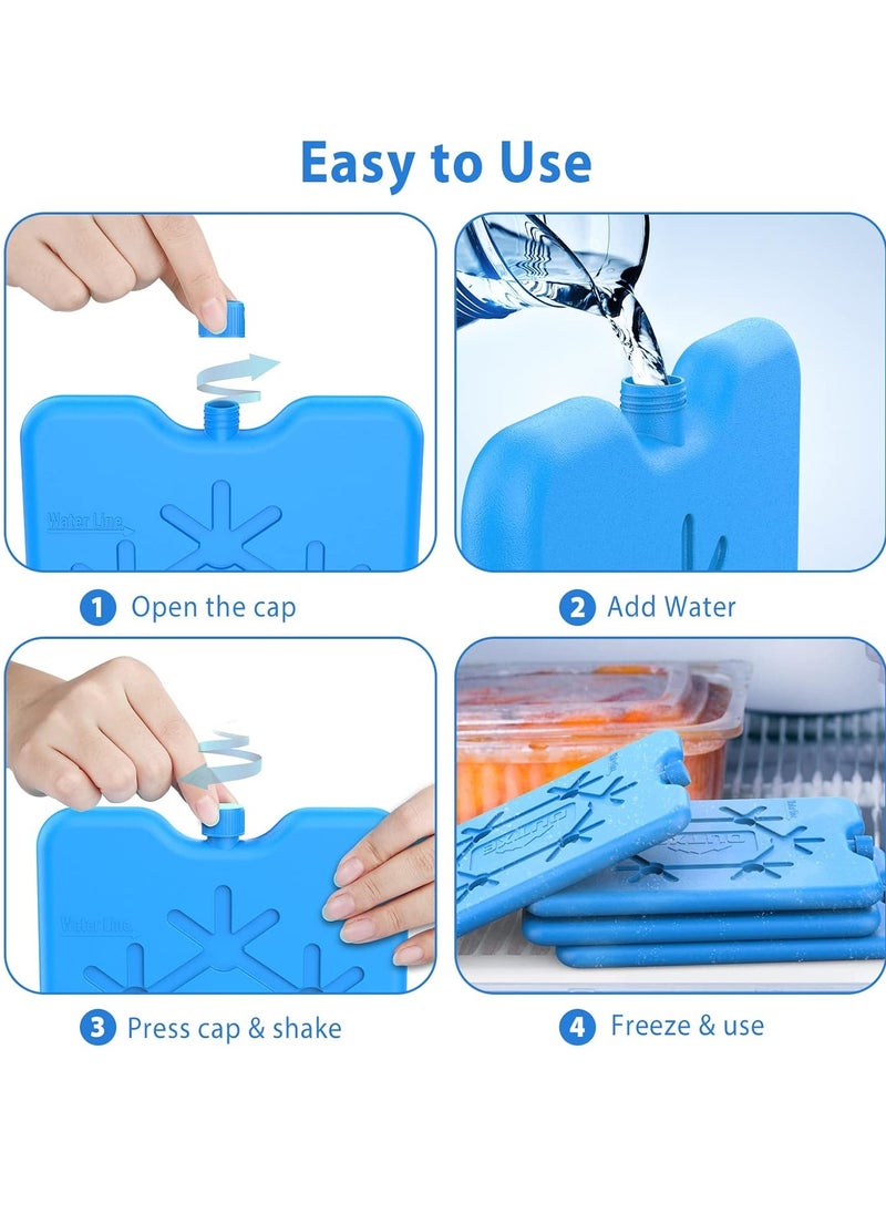 TYCOM - Ice Packs for Lunch Box Reusable Ultra Thin Freezer Ice Bag Long Lasting for Coolers Cooler Bag for Work School Picnic or Camping Keep Food Fresh 200ML 6 Pack. - Image 1