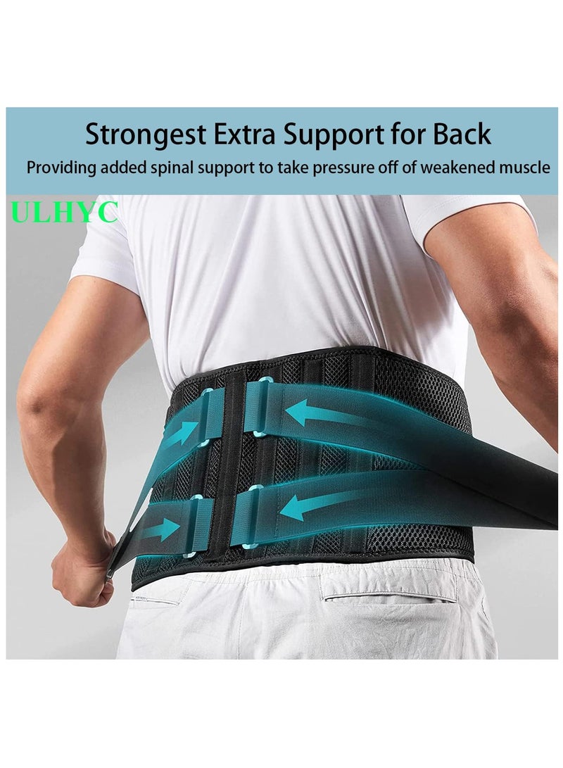 ULHYC Adjustable Air Mesh Back Brace for Men and Women Lower Back Pain Relief, Anti-Skid Lumbar Support Belt for Sciatica Scoliosis, Work and Everyday Use Waist 36-44 - Image 4