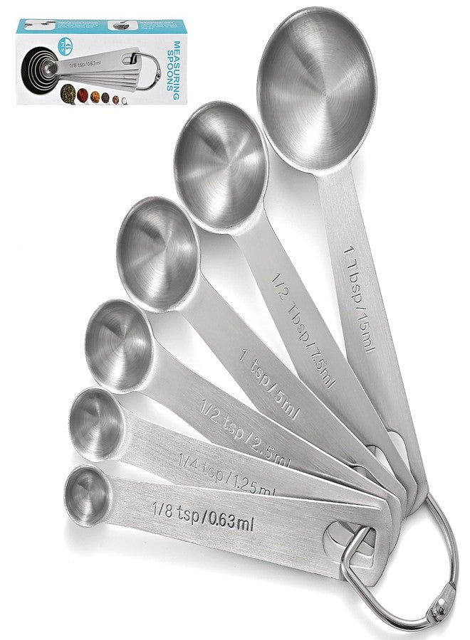 top Topolopyfeely Measuring Spoons Used to Measure Various Dry and Liquid Ingredients, Useful Gadgets for Kitchen, Stainless Steel 6-piece Set - Image 1
