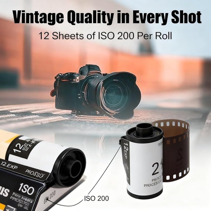 35mm Color Film Roll 2 Packs ISO 200 24 Exposures Vintage Colors For 135 Cameras - Image 3