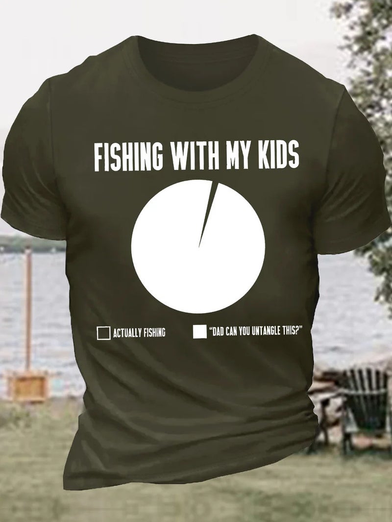European Code Plus Size Graphic Printed Gift Father'S Day Casual Text Letter Cotton T-Shirt - Image 5