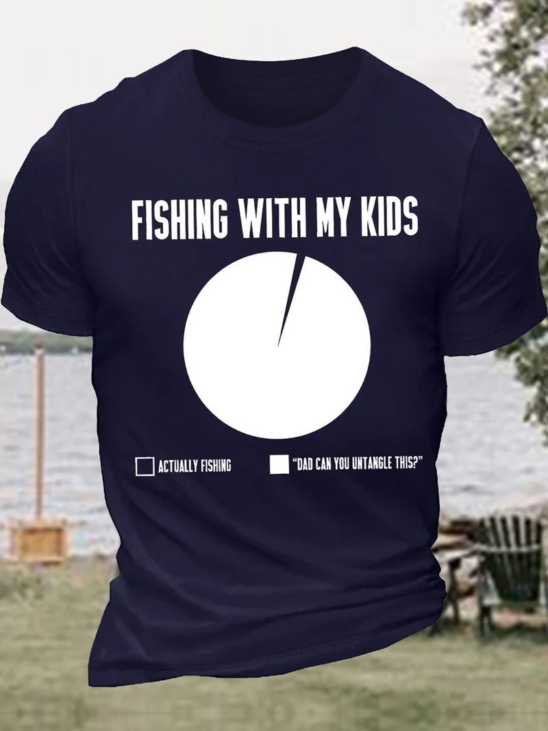 European Code Plus Size Graphic Printed Gift Father'S Day Casual Text Letter Cotton T-Shirt - Image 2