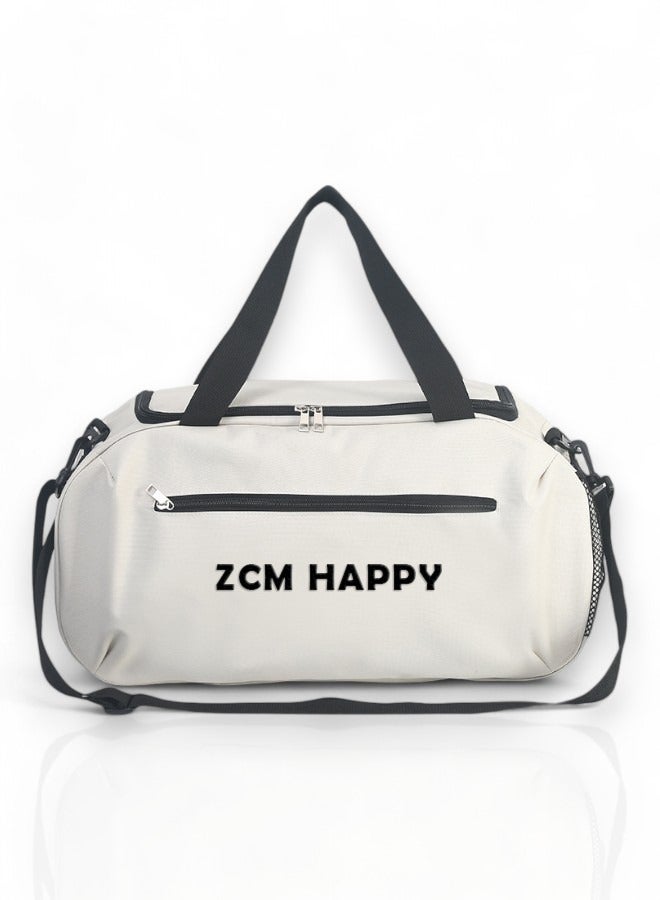 ZCM-HAPPY Large Capacity Sports Duffel Bag Durable Polyamide Gym Tote with Zipper Closure, Shoulder Strap, Ideal for Basketball, Soccer, Yoga and Travel for Men and Women - Image 1