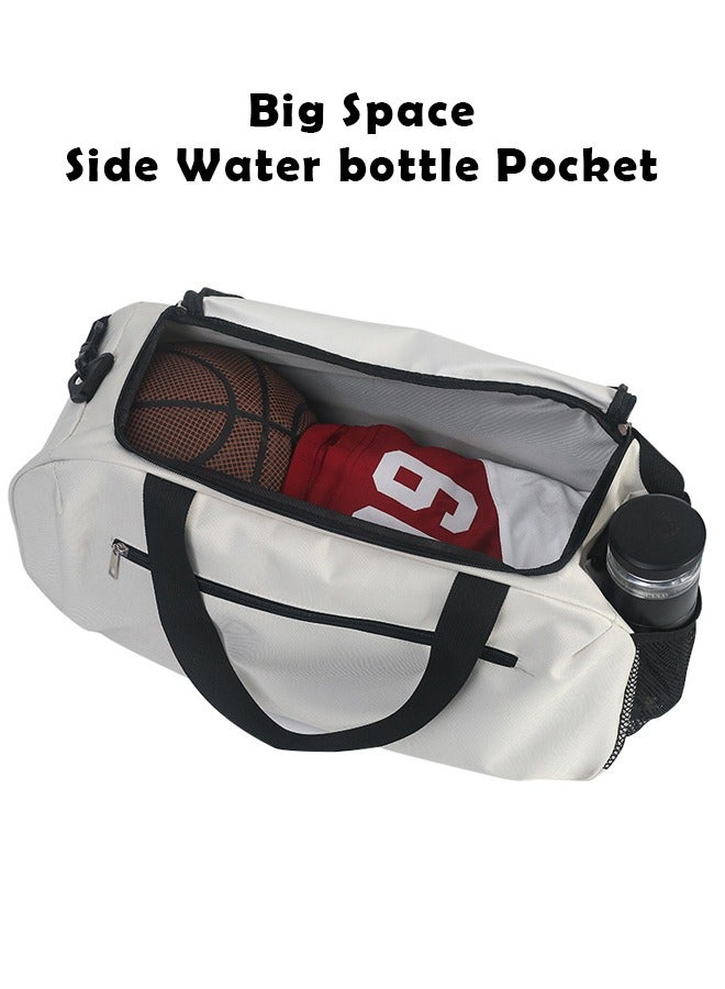 ZCM-HAPPY Large Capacity Sports Duffel Bag Durable Polyamide Gym Tote with Zipper Closure, Shoulder Strap, Ideal for Basketball, Soccer, Yoga and Travel for Men and Women - Image 3