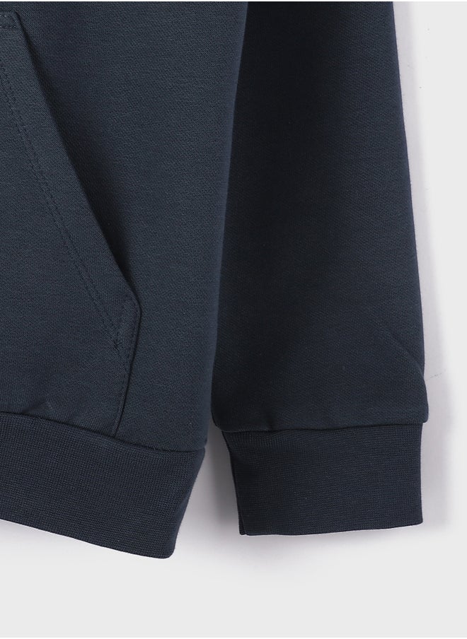 Comfortable Fit Hooded Boy'S Sweatshirt