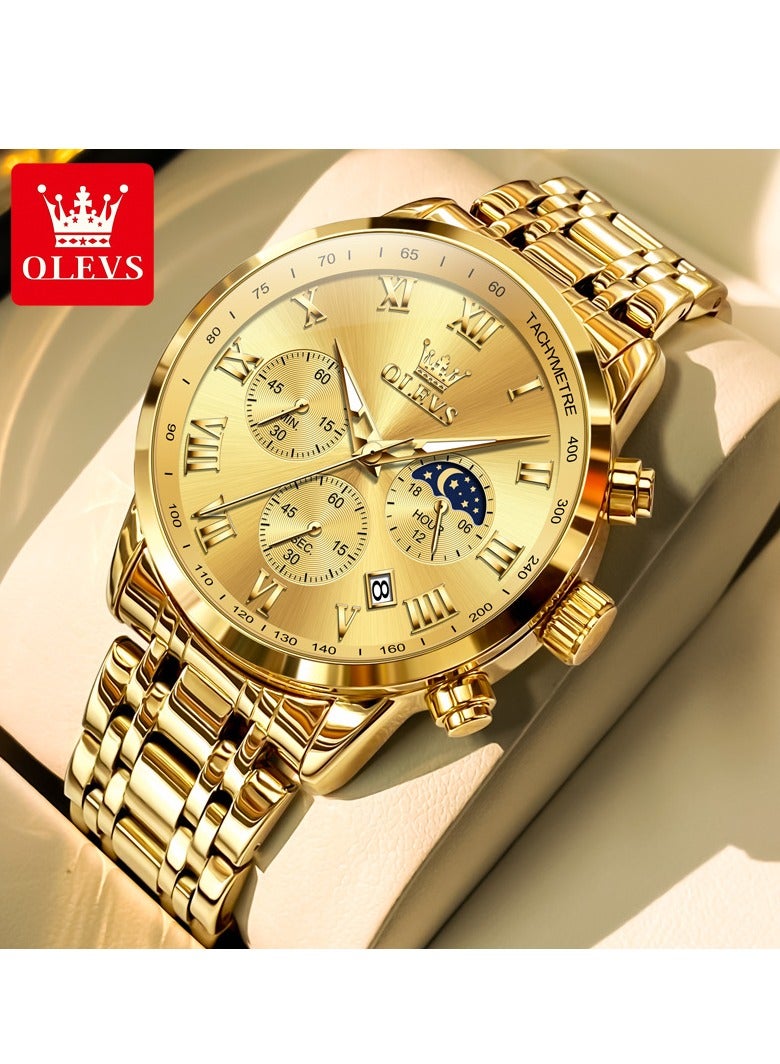 أوليفز ساعات رجالية كوارتز ستانلس ستيل مقاومة للماء 5529 - Image 1