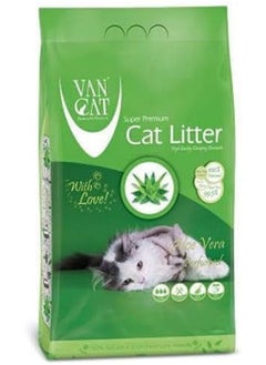VAN CAT White Clumping Bentonite Cat Litter Aloe Vera 10Kg  - Image 3