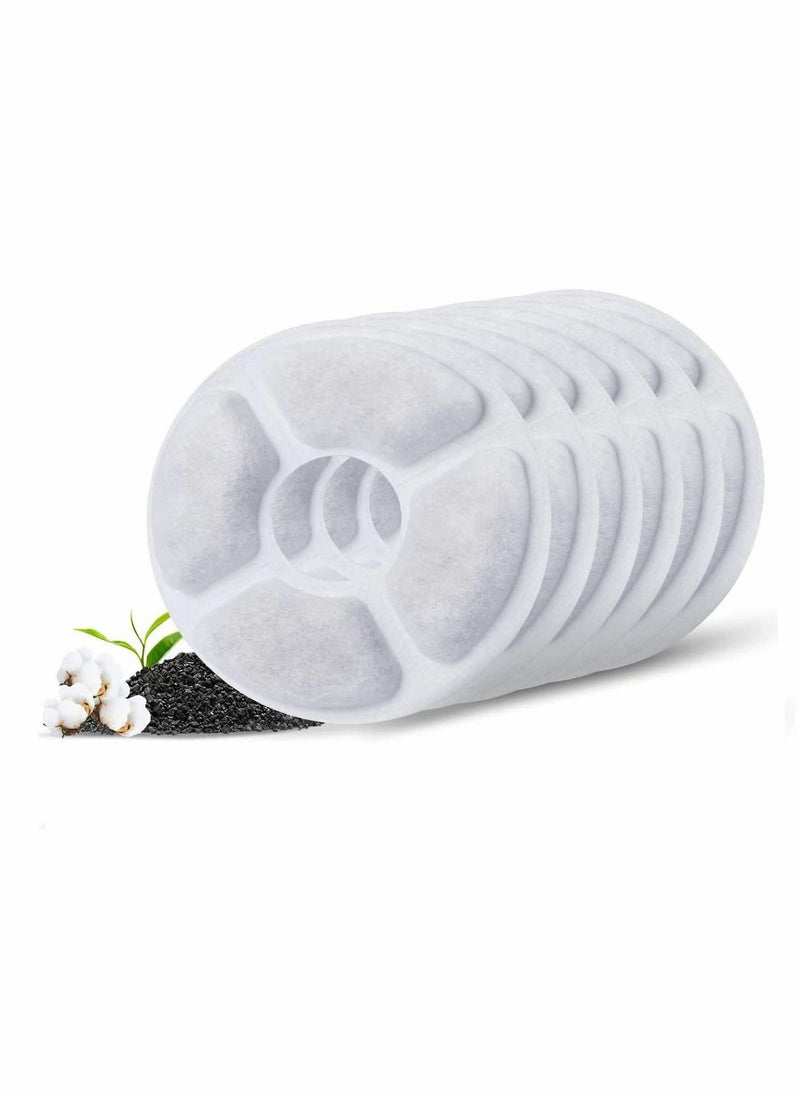 SYOSI - Pet Fountain Filter, Cat Water Fountain Filter,Carbon Replacement Filters for Pet Fountain, Cat and Dog Automatic Flower Water Dispenser (Pack of 6) - Image 1