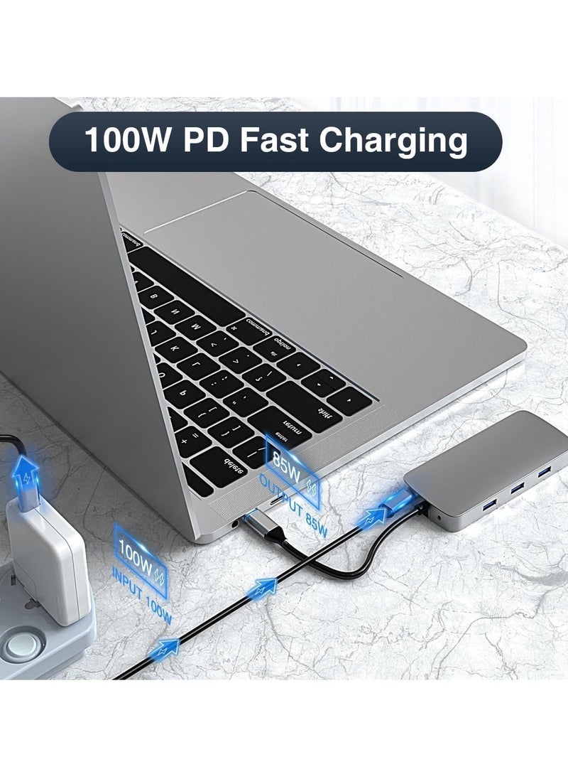 JAJEEK 10-in-1 USB C HUB to HDMI 4K Adapter with VGA, 100W PD Charging, USB 3.0/2.0, Gigabit Ethernet, SD/TF Card Reader, 3.5mm Audio – Type-C Docking Station for MacBook Pro, Air, Dell, HP & More  - Image 3