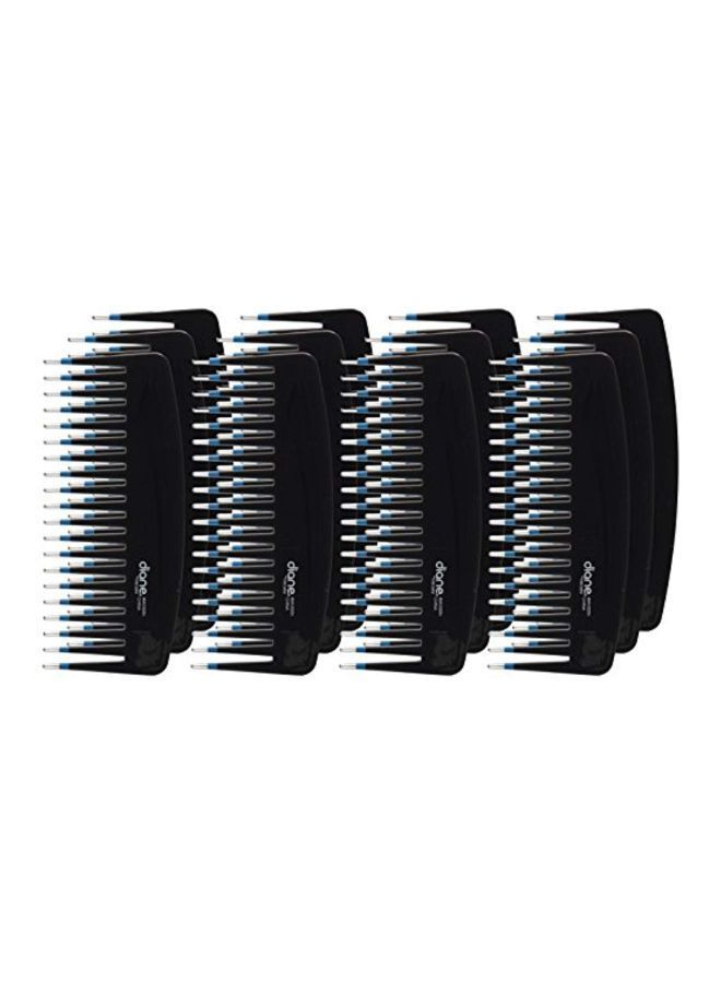 نيبمينينت مجموعة أمشاط لتكثيف الشعر مكونة من 12 قطعة أسود/أزرق/فضي 6.6بوصة - Image 3