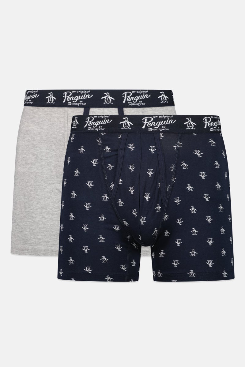 Original Penguin Men 2 Pieces Allover Print Boxer Briefs, Multicolor - Image 1