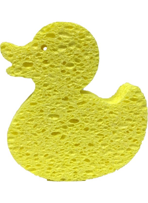 Wee baby - 915 Natural Cellulosic Bath Sponge - Duck - Image 1