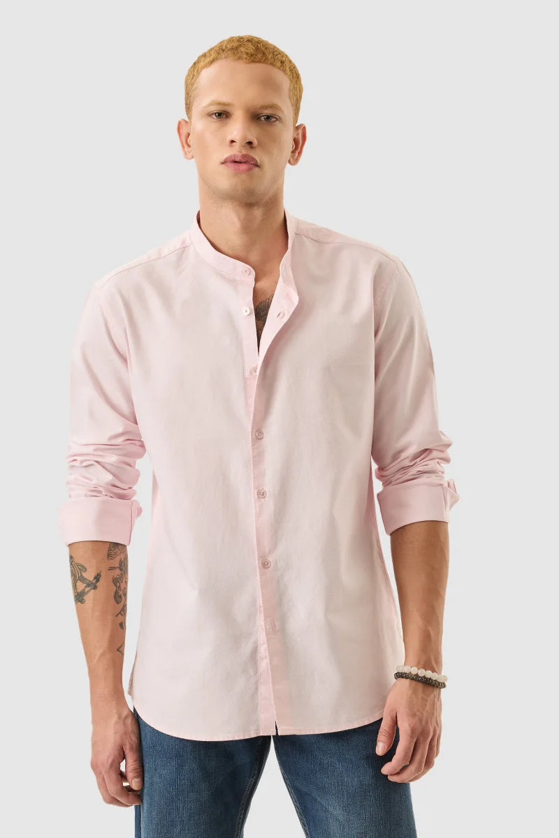 SNITCH Slim Fit Core Lab Oxford Light Pink Shirt
