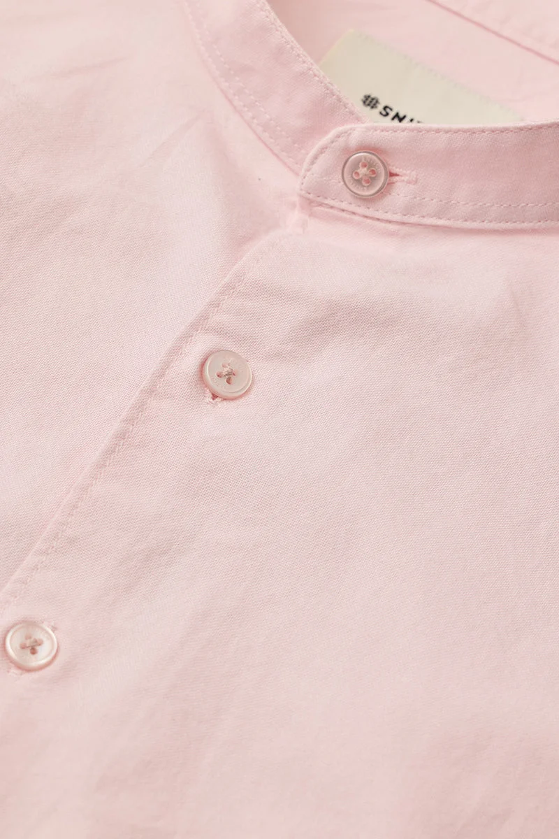SNITCH Slim Fit Core Lab Oxford Light Pink Shirt