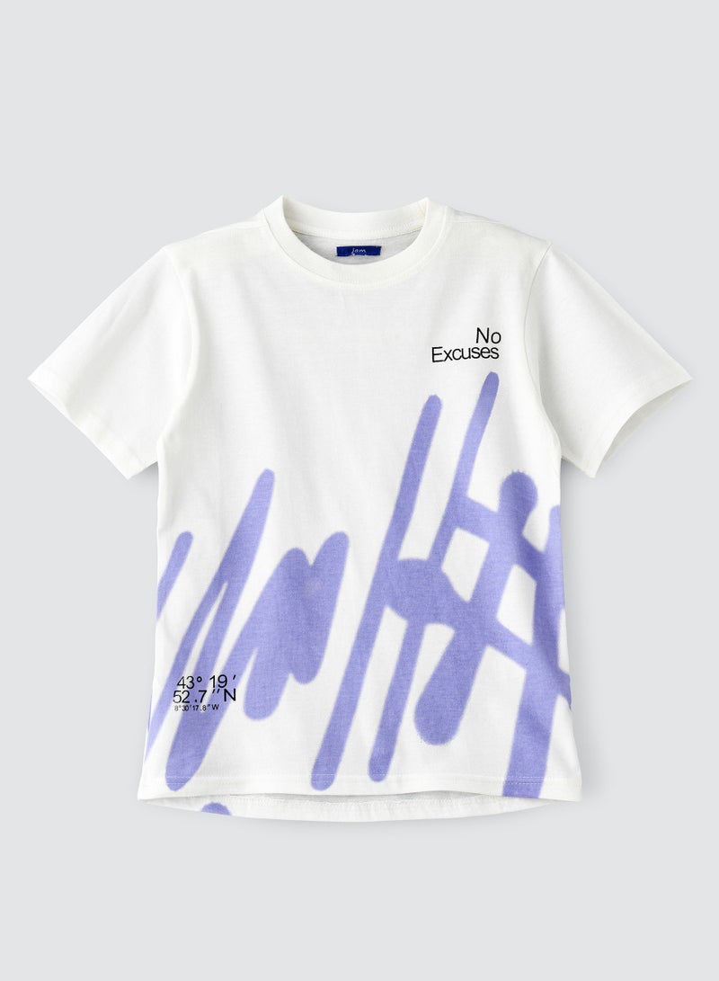 JAM Knit t-shirt with print - Image 1