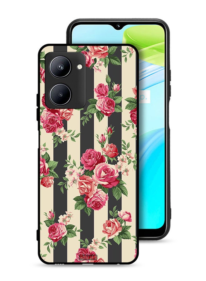 Tolwak Realme C33 Protective Case Cover Roses Pattern - Image 1