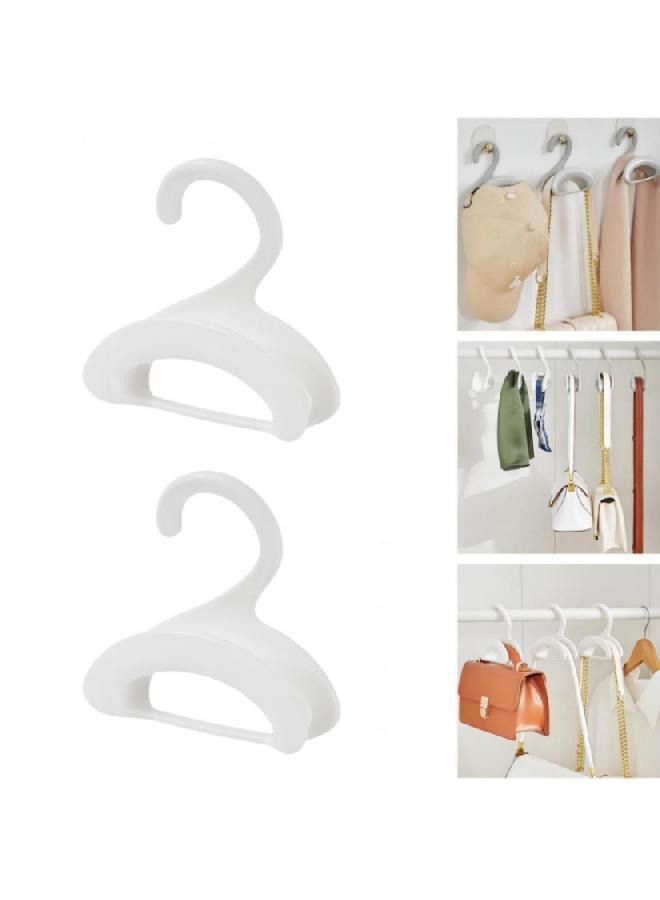 2 PCS Hanging Handbag Purse Organizer for Closet, Purse Bag Storage Holder for Wardrobe Closet Space Saving Purse Organizers System White  - Image 1