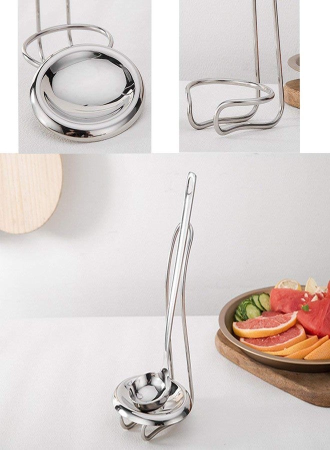 RHYDON Spoon Rests Stainless Steel Rack Spoon Holder, Oil Spoon Rest Lid Stand Holder for Kitchen - Image 5