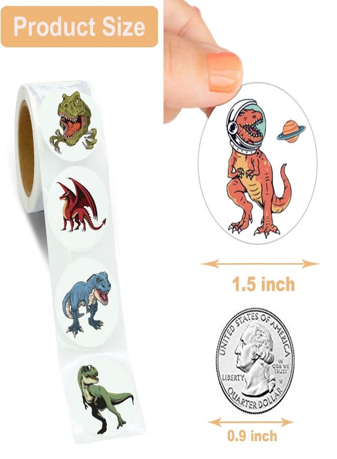 Hohamn 600Pcs Dinosaur Stickers for Kids 1.5 Inch Dragon Reward Stickers for Students Teachers Classroom Stickers Birthday Party Supplies Favors - Image 3